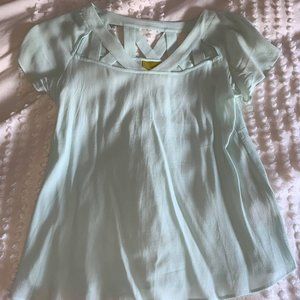 Anthropologie Light Blue Maeve Shirt Size 2